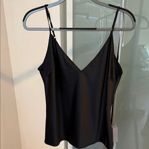 Zara Black Satin V-Neck Cami – Size M
